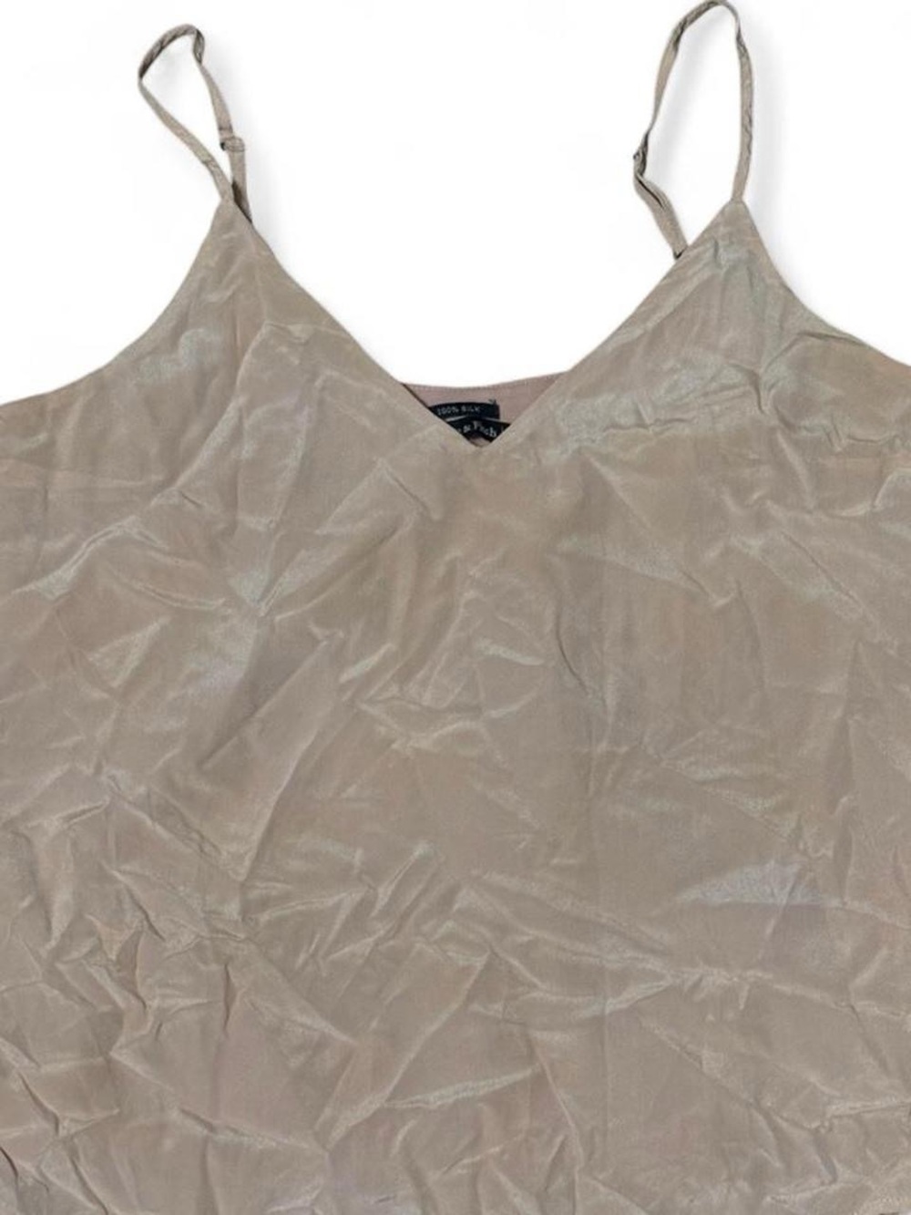 Abercrombie & Fitch Neutral Taupe V-Neck Satin Cami